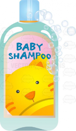 Blue Baby Shampoo Bottle With Picture Of Orange Kitty On ...