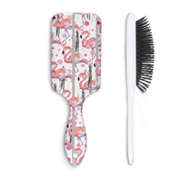 Amazon.com : Hair Brush Pink Flamingo Clipart Detangling ...