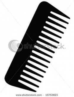 A Silhouette of a Comb Clip Art Image