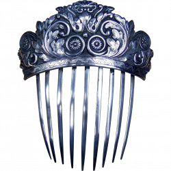 Early Victorian Hair Comb Repousee Silver Plate Hair Accessory : The ...