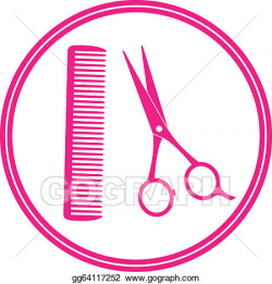 Clip Art - Round icon of hair salon. Stock Illustration ...