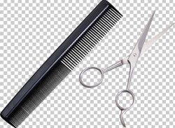 Comb Hair-cutting Shears Scissors Hairdresser PNG, Clipart ...