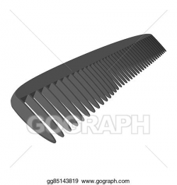 Clipart - Black plastic comb cartoon icon. Stock ...
