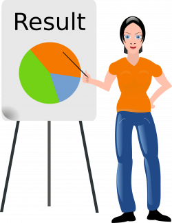 Clipart - Presentation with girl
