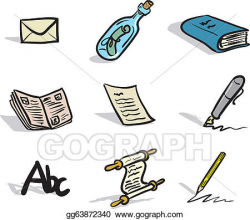 Vector Stock - Written communication icons. Clipart ...