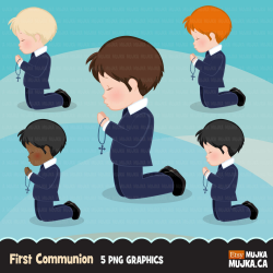 First Communion Clipart for Boys. Characters, graphics ...