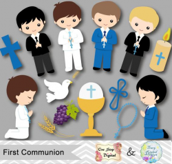 Digital First Communion Clip Art, Boy First Communion Clipart, First  Communion Digital Clipart, Boy First Communion Clip Art, 00191