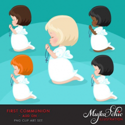 First Communion Clipart for Girls. Communion characters ...