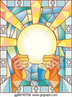 Vector Illustration - Stained glass communion. Stock Clip ...