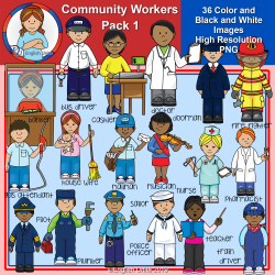 Clip Art - Community Workers Pack 1