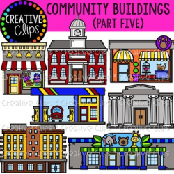 Community Buildings 5 {Creative Clips Clipart}