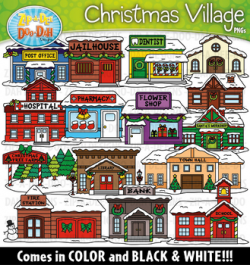 Christmas Village Community Buildings Clipart {Zip-A-Dee-Doo ...