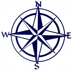 Compass Clipart Black And White - Letters