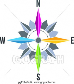 Vector Stock - Abstract compass rose image logo. Clipart ...