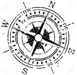 Stock Vector | Compass for 21 | Compass drawing, Vintage ...