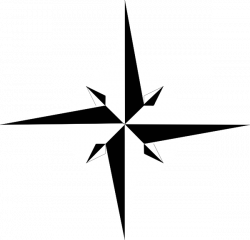 Black White Compass Rose Clip Art at Clker.com - vector clip art ...