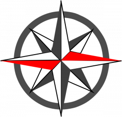Red Grey Compass Spiky Clip Art at Clker.com - vector clip art ...
