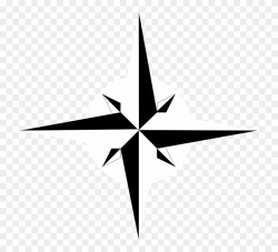Compass Clipart North Point - Polaris Star Black And White ...