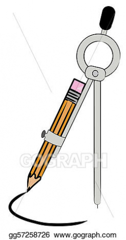 Drawing - Geometry compass with pencil . Clipart Drawing ...