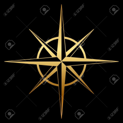 Stock Vector | Compass Star Designs in 2019 | The golden ...