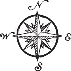 A cartographic windrose, also known as compass rose, in ...