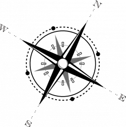Black And White Compass clip art - vector clip art online, royalty ...