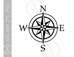 Nautical Compass SVG | Compass Clipart | Compass Cut File for Cricut |  Compass File Svg Jpg Eps Pdf Png SC565
