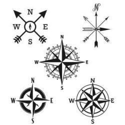 Compass Rose Pack Cuttable Design Cut File. Vector, Clipart ...