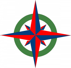 Compass Rose Red-blue-green Clip Art at Clker.com - vector clip art ...