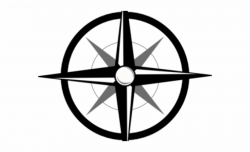 Simple Compass - Simple Compass Black And White Free PNG ...
