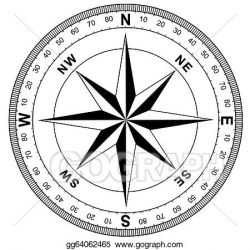 Stock Illustration - Simple compass rose. Clipart Drawing ...