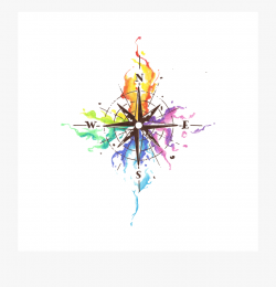 Find Your Way - Watercolor Compass Tattoo Design, Cliparts ...