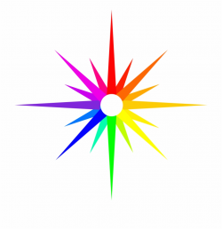 Compass Clipart Geography - Rainbow Compass Rose ...