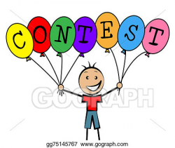 Drawing - Contest balloons means kids challenge and ...