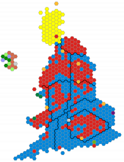 Political leanings of English Regions in the last 10 General ...