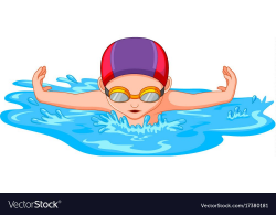 Swimmers during swimming for sport competition Vector Image ...