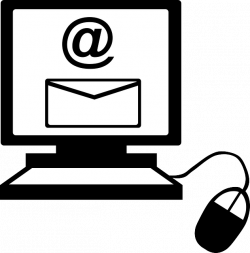 mail clipart black and white - black clipart email, mail 1 icon ...