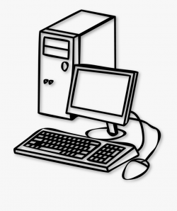 Desktop Computer Clipart - Desktop Clipart Black And White ...