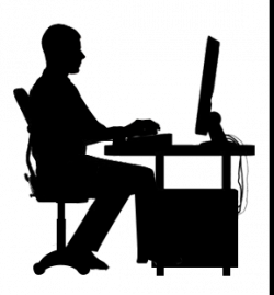 Gamer guy on computer | silhouette | Pinterest | Silhouettes
