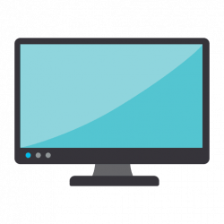 Computer monitor flat icon - Transparent PNG & SVG vector