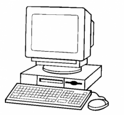 Computer black and white computer clipart black and white ...