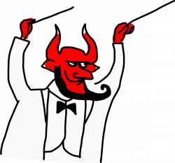 Clipart - And Satan leads the concert