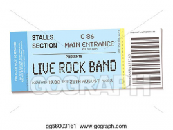 Vector Stock - Concert ticket. Clipart Illustration ...