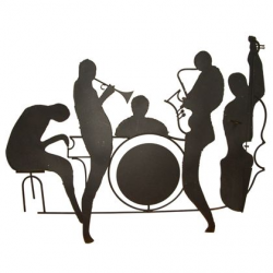 Jazz Musician Silhouettes | Silhouette Jazz Band Wall ...