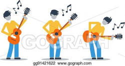 Vector Stock - Music band playing live concert, three ...