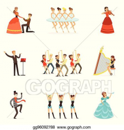 Vector Clipart - Classic theater and artistic theatrical ...