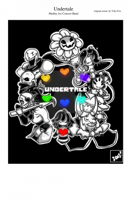 Undertale - medley for concert band sheet music for Flute, Clarinet ...