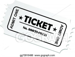Vector Art - Ticket. Clipart Drawing gg73916486 - GoGraph