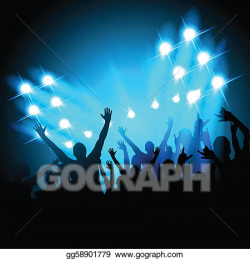 Vector Art - People at a concert. Clipart Drawing gg58901779 ...