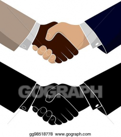 Vector Illustration - Handshake of two business men ...